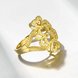 Wholesale Classic 24K Gold Heart White CZ Ring TGGPR1097 3 small