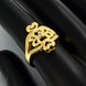 Wholesale Classic 24K Gold Heart White CZ Ring TGGPR1097 4 small