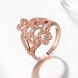 Wholesale Classic Rose Gold Heart White CZ Ring TGGPR1103 2 small