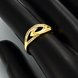 Wholesale Trendy 24K Gold Geometric White CZ Ring TGGPR1110 2 small