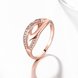 Wholesale Classic Rose Gold Geometric White CZ Ring TGGPR1117 0 small