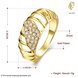 Wholesale Classic 24K Gold Round White CZ Ring TGGPR1124 0 small