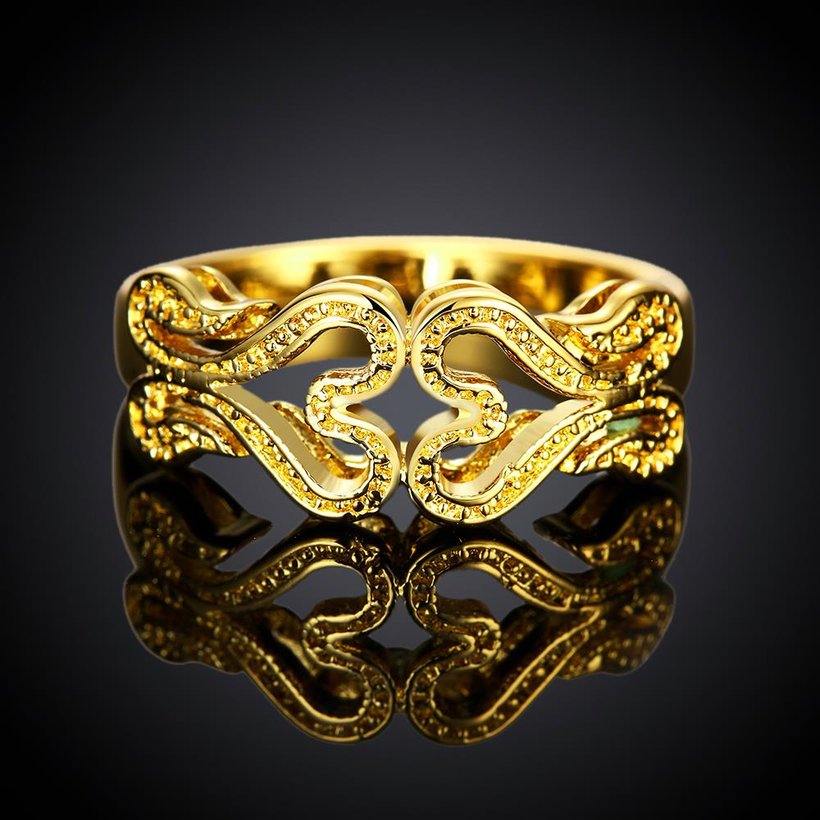 Wholesale Romantic 24K Gold Heart White Ring TGGPR1151 2