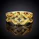 Wholesale Romantic 24K Gold Heart White Ring TGGPR1151 2 small