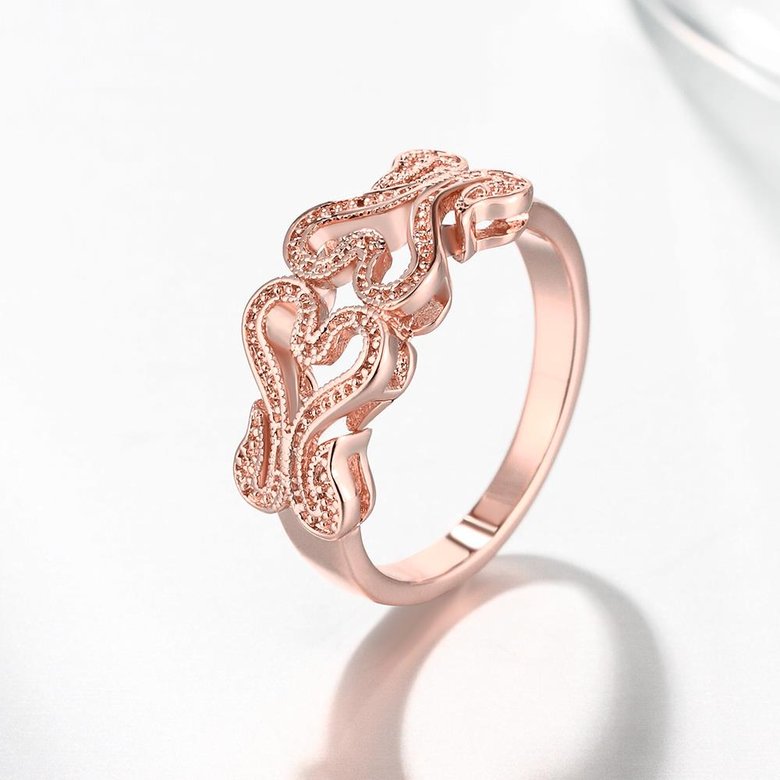 Wholesale Trendy Rose Gold Heart Ring TGGPR1158 1