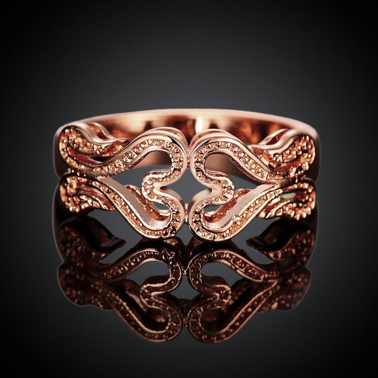 Wholesale Trendy Rose Gold Heart Ring TGGPR1158 3