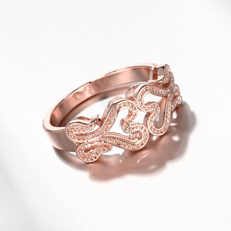 Wholesale Trendy Rose Gold Heart Ring TGGPR1158 4