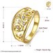 Wholesale Classic 24K Gold Geometric White CZ Ring TGGPR1179 0 small