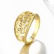 Wholesale Classic 24K Gold Geometric White CZ Ring TGGPR1179 2 small