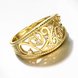 Wholesale Classic 24K Gold Geometric White CZ Ring TGGPR1179 3 small