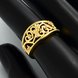 Wholesale Classic 24K Gold Geometric White CZ Ring TGGPR1179 4 small