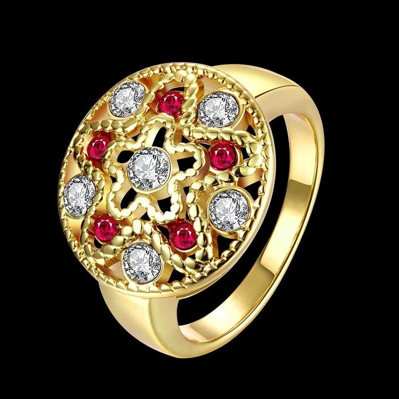 Wholesale Classic 24K Gold Star White Rhinestone Ring TGGPR1193 0