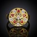 Wholesale Classic 24K Gold Star White Rhinestone Ring TGGPR1193 2 small