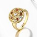 Wholesale Classic 24K Gold Star White Rhinestone Ring TGGPR1193 3 small