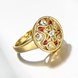 Wholesale Classic 24K Gold Star White Rhinestone Ring TGGPR1193 4 small