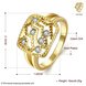 Wholesale Classic 24K Gold Geometric White Rhinestone Ring TGGPR1207 0 small