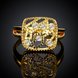 Wholesale Classic 24K Gold Geometric White Rhinestone Ring TGGPR1207 1 small