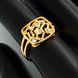 Wholesale Classic 24K Gold Geometric White Rhinestone Ring TGGPR1207 4 small