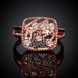 Wholesale Classic Rose Gold Geometric White Rhinestone Ring TGGPR1214 1 small