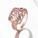 Wholesale Classic Rose Gold Geometric White Rhinestone Ring TGGPR1214 2 small