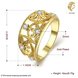Wholesale Classic 24K Gold Round White CZ Ring TGGPR1221 0 small
