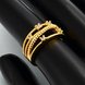 Wholesale Trendy 24K Gold Geometric White CZ Ring TGGPR1235 0 small