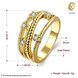 Wholesale Trendy 24K Gold Geometric White CZ Ring TGGPR1235 1 small