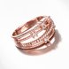 Wholesale Classic Rose Gold Geometric White CZ Ring TGGPR013 2 small