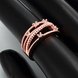 Wholesale Classic Rose Gold Geometric White CZ Ring TGGPR013 3 small