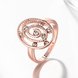 Wholesale Romantic Rose Gold Oval White CZ Ring TGGPR1305 3 small