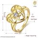 Wholesale Trendy 24K Gold Heart White CZ Ring TGGPR1312 0 small