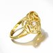 Wholesale Trendy 24K Gold Heart White CZ Ring TGGPR1312 4 small