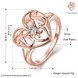 Wholesale Trendy Rose Gold Heart White CZ Ring TGGPR1319 1 small