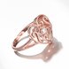 Wholesale Trendy Rose Gold Heart White CZ Ring TGGPR1319 3 small