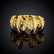 Wholesale Trendy 24K Gold Geometric White CZ Ring TGGPR1326 1 small