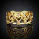 Wholesale Classic 24K Gold Heart White CZ Ring TGGPR1344 1 small