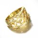 Wholesale Classic 24K Gold Heart White CZ Ring TGGPR1344 3 small