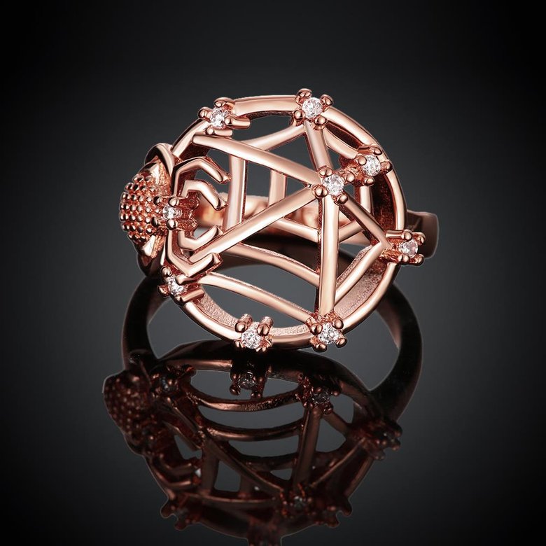 Wholesale Classic Rose Gold Insect White CZ Ring TGGPR1360 1