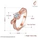 Wholesale Classic Rose Gold Geometric White CZ Ring TGGPR1370 3 small