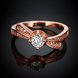 Wholesale Classic Rose Gold Geometric White CZ Ring TGGPR1370 4 small