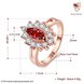 Wholesale Classic Rose Gold Oval Red CZ Ring TGGPR1375 1 small