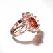 Wholesale Classic Rose Gold Oval Red CZ Ring TGGPR1375 2 small
