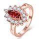 Wholesale Classic Rose Gold Oval Red CZ Ring TGGPR1375 4 small