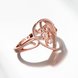 Wholesale Classic Rose Gold Water Drop White CZ Ring TGGPR1384 3 small