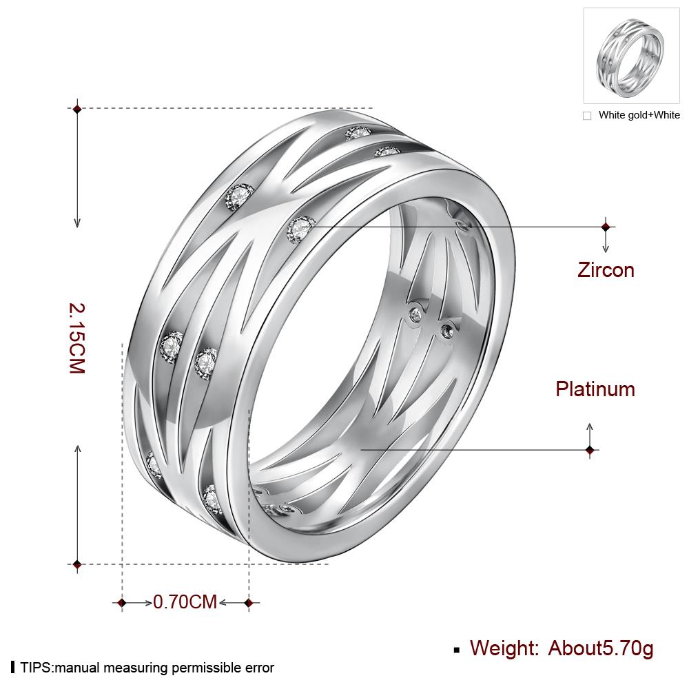 Wholesale Romantic Platinum Round White CZ Ring TGGPR1400 0