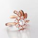 Wholesale Classic Rose Gold Plant White CZ Ring TGGPR1413 3 small