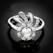 Wholesale Classic Platinum Plant White CZ Ring TGGPR1421 1 small