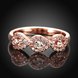 Wholesale Classic Rose Gold Plant White CZ Ring TGGPR1437 1 small