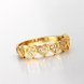 Wholesale Classic 24K Gold Heart White CZ Ring TGGPR1453 4 small