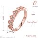 Wholesale Classic Rose Gold Heart White CZ Ring TGGPR1459 0 small